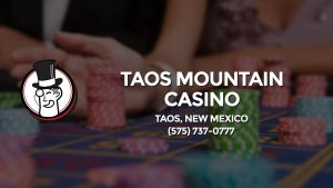 Casino & gambling-themed header image for Barons Bus Charter service to Taos Mountain Casino in Taos, New Mexico. Please call 5757370777 to contact the casino directly.)