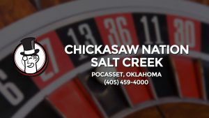 Casino & gambling-themed header image for Barons Bus Charter service to Chickasaw Nation Salt Creek in Pocasset, Oklahoma. Please call 4054594000 to contact the casino directly.)