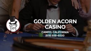 Casino & gambling-themed header image for Barons Bus Charter service to Golden Acorn Casino in Campo, California. Please call 6199386000 to contact the casino directly.)