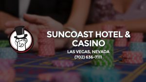 Casino & gambling-themed header image for Barons Bus Charter service to Suncoast Hotel & Casino in Las Vegas, Nevada. Please call 7026367111 to contact the casino directly.)