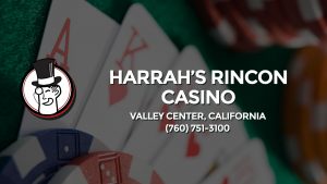 Casino & gambling-themed header image for Barons Bus Charter service to Harrah's Rincon Casino in Valley Center, California. Please call 7607513100 to contact the casino directly.)