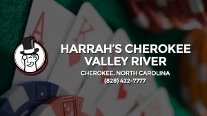 Casino & gambling-themed header image for Barons Bus Charter service to Harrah's Cherokee Valley River in Cherokee, North Carolina. Please call 8284227777 to contact the casino directly.)