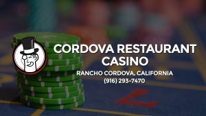 Casino & gambling-themed header image for Barons Bus Charter service to Cordova Restaurant Casino in Rancho Cordova, California. Please call 9162937470 to contact the casino directly.)