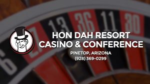 Casino & gambling-themed header image for Barons Bus Charter service to Hon Dah Resort Casino & Conference Center in Pinetop, Arizona. Please call 9283690299 to contact the casino directly.)