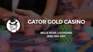 Casino & gambling-themed header image for Barons Bus Charter service to Gator Gold Casino in Belle Rose, Louisiana. Please call 9853692831 to contact the casino directly.)