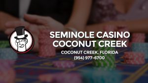Casino & gambling-themed header image for Barons Bus Charter service to Seminole Casino Coconut Creek in Coconut Creek, Florida. Please call 9549776700 to contact the casino directly.)