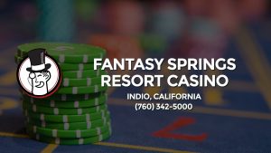 Casino & gambling-themed header image for Barons Bus Charter service to Fantasy Springs Resort Casino in Indio, California. Please call 7603425000 to contact the casino directly.)
