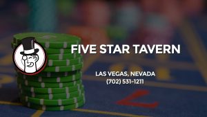 Casino & gambling-themed header image for Barons Bus Charter service to Five Star Tavern in Las Vegas, Nevada. Please call 7025311211 to contact the casino directly.)