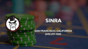Casino & gambling-themed header image for Barons Bus Charter service to Sinra in San Francisco, California. Please call 4152171100 to contact the casino directly.)