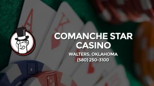 Casino & gambling-themed header image for Barons Bus Charter service to Comanche Star Casino in Walters, Oklahoma. Please call 5802503100 to contact the casino directly.)