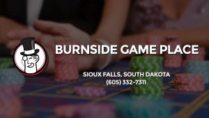 Casino & gambling-themed header image for Barons Bus Charter service to Burnside Game Place in Sioux Falls, South Dakota. Please call 6053327311 to contact the casino directly.)