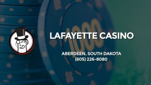 Casino & gambling-themed header image for Barons Bus Charter service to Lafayette Casino in Aberdeen, South Dakota. Please call 6052268080 to contact the casino directly.)