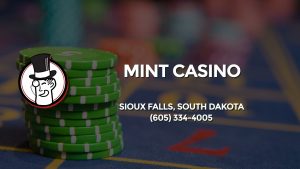 Casino & gambling-themed header image for Barons Bus Charter service to Mint Casino in Sioux Falls, South Dakota. Please call 6053344005 to contact the casino directly.)