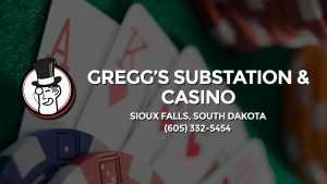 Casino & gambling-themed header image for Barons Bus Charter service to Gregg's Substation & Casino in Sioux Falls, South Dakota. Please call 6053325454 to contact the casino directly.)