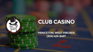 Casino & gambling-themed header image for Barons Bus Charter service to Club Casino in Princeton, West Virginia. Please call 3044258497 to contact the casino directly.)
