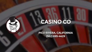 Casino & gambling-themed header image for Barons Bus Charter service to Casino Co in Pico Rivera, California. Please call 5626954429 to contact the casino directly.)