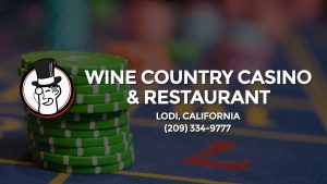 Casino & gambling-themed header image for Barons Bus Charter service to Wine Country Casino & Restaurant in Lodi, California. Please call 2093349777 to contact the casino directly.)
