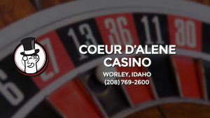 Casino & gambling-themed header image for Barons Bus Charter service to Coeur D'alene Casino in Worley, Idaho. Please call 2087692600 to contact the casino directly.)