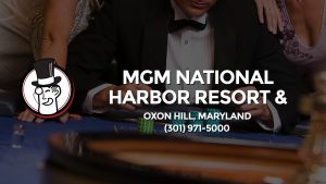 Casino & gambling-themed header image for Barons Bus Charter service to Mgm National Harbor Resort & Casino in Oxon Hill, Maryland. Please call 3019715000 to contact the casino directly.)
