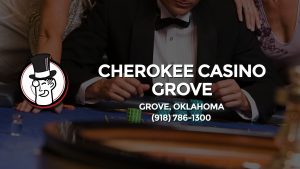 Casino & gambling-themed header image for Barons Bus Charter service to Cherokee Casino Grove in Grove, Oklahoma. Please call 9187861300 to contact the casino directly.)