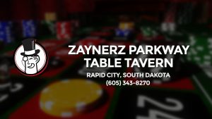 Casino & gambling-themed header image for Barons Bus Charter service to Zaynerz Parkway Table Tavern in Rapid City, South Dakota. Please call 6053438270 to contact the casino directly.)