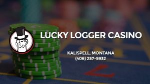 Casino & gambling-themed header image for Barons Bus Charter service to Lucky Logger Casino in Kalispell, Montana. Please call 4062575932 to contact the casino directly.)