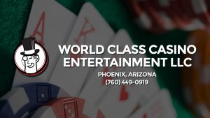 Casino & gambling-themed header image for Barons Bus Charter service to World Class Casino Entertainment Llc in Phoenix, Arizona. Please call 7604490919 to contact the casino directly.)