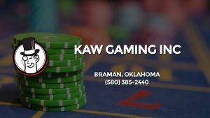 Casino & gambling-themed header image for Barons Bus Charter service to Kaw Gaming Inc in Braman, Oklahoma. Please call 5803852440 to contact the casino directly.)