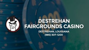 Casino & gambling-themed header image for Barons Bus Charter service to Destrehan Fairgrounds Casino in Destrehan, Louisiana. Please call 9853071200 to contact the casino directly.)
