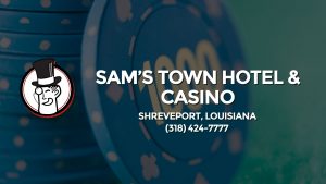 Casino & gambling-themed header image for Barons Bus Charter service to Sam's Town Hotel & Casino in Shreveport, Louisiana. Please call 3184247777 to contact the casino directly.)