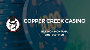 Casino & gambling-themed header image for Barons Bus Charter service to Copper Creek Casino in Billings, Montana. Please call 4068694460 to contact the casino directly.)