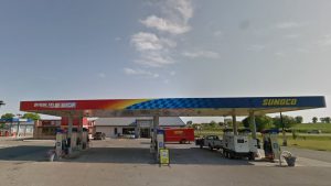 Barons Bus Lancaster Circle K bus stop in Carroll, OH