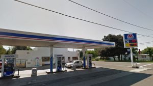 Barons Bus stop in Martinsburg, OH at the Marathon Gas Station