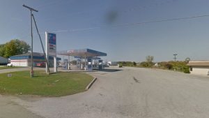 Barons Bus stop in Peebles, OH at 1st Stop Gas Station