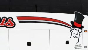 barons bus passenger side logo right