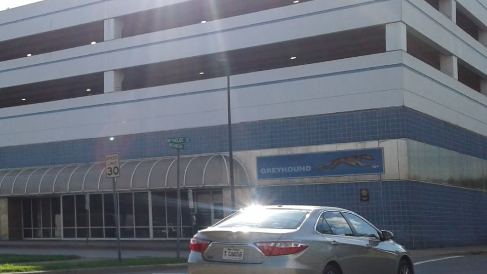 Charleston Barons at Greyhound Terminal Barons Bus