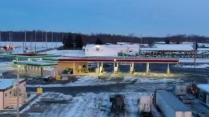 New Paris, IN BP Gas Station bus stop | Barons Bus