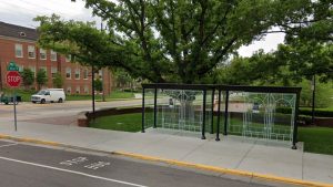 Oxford Miami University bus stop near Shriver Center | Barons Bus