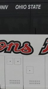 Barons Bus College Connection bus close up slice 02