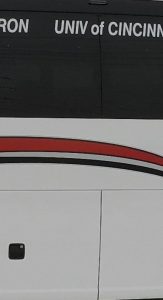 Barons Bus College Connection bus close up slice 04