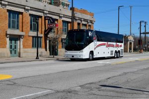 barons bus in front of building