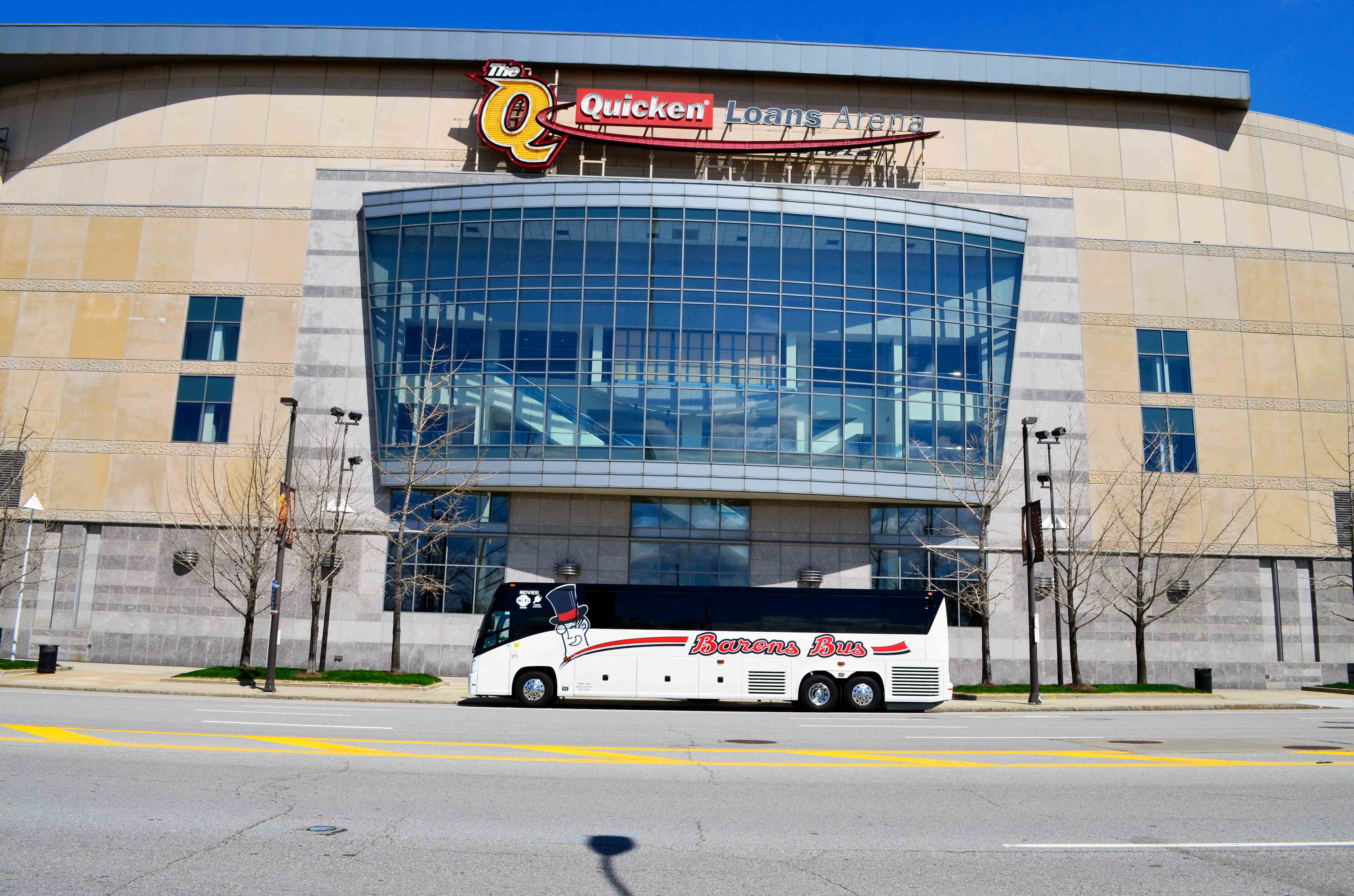 barons bus in front of quicken loans arena