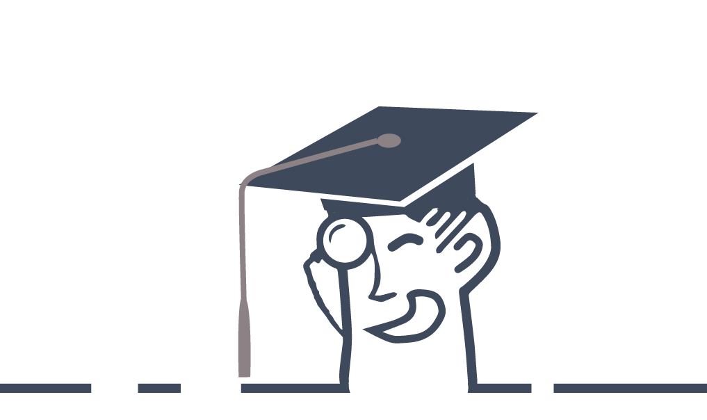 barons bus logo college graduation cap