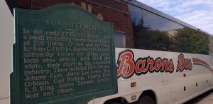 barons bus tour operators historical sun records sign