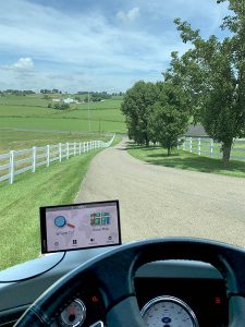 barons bus our fleet interior driver gps rural road